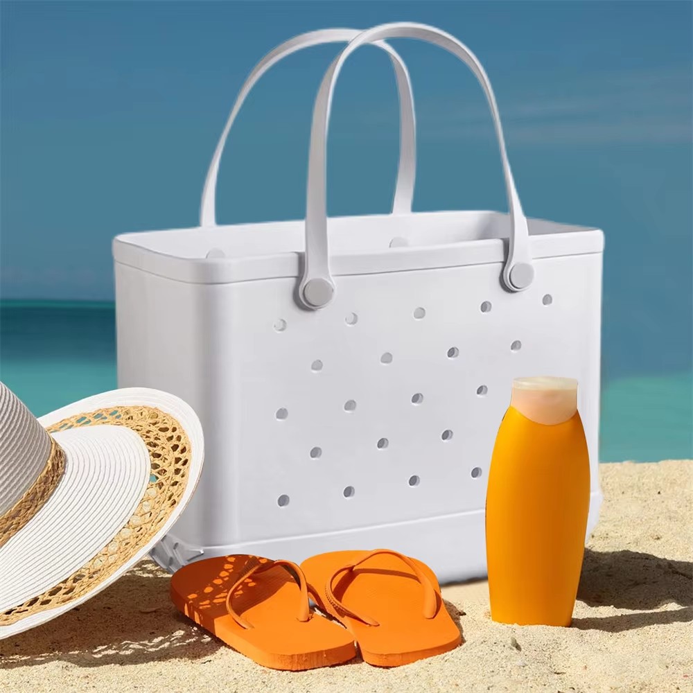 Yushan County Sold Out The Trading Co., Ltd. XL size beach bag EVA rubber waterproof pool handbag eva large capacity beach shopping bag