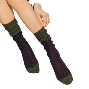 Wholesale Antique Style Women Japanese Jacquard Patchwork Mirco Compression Sport Knee Socks