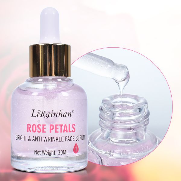 Skin Care Private Label OEM Organic Rose Petals Reduce Wrinkle Hyaluronic Acid Facial Serum Vitamin c Niacinamide Face Serum