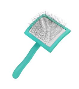 Dog Slicker Brush for Grooming Hair, Long Pin Brush for Shedding Medium & Long Haired Pets