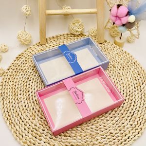 Custom Wholesale Pink Blue Clear PVC Window Paper Folding Scarfs & Socks Box