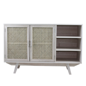 Modern Rattan Furniture Storage Cabinet Rattan Corner TV Cabinet