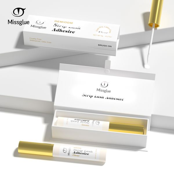 Custom Logo Waterproof Eyelash glue Wholesale Private Label Adhesive Vegan Lash glue For Full Strip Lashes