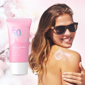 TEIENER Laikou Japan Sakura Water Based Sunscreen SPF 50+ Lightweight Whitening UV Protection Physical Sunscreen Lotion Cream