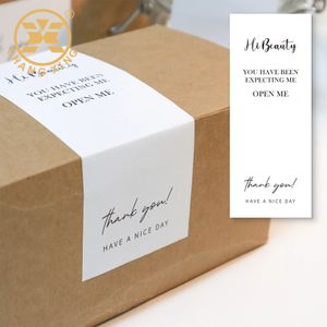 Kraft Bag Shipping Box Sealing Sticker Custom UV Detection Embossed Sticker Label