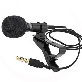 Mini External 3.5mm Clip-on Collar Lapel Lavalier Wired Omnidirectional Mic Microphone For Smart Phone PC Laptop Mobile Phone