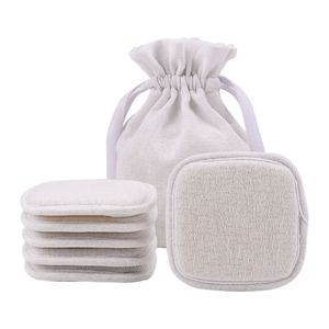Custom High Quality OEM Washable Cotton Make-up Remover Face Sponge Cloth Pad Set for Facial Cleaning