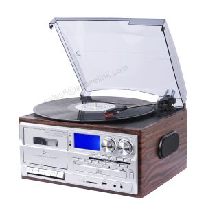 Cassette USB SD play& recording & CD AM FM RADIO gramophone record player built-in speaker record player with bluetooth play