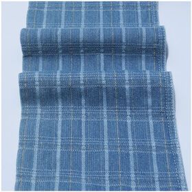 Breathable Bull Pants Indigo Red Lux Industrial Surplus Soft Stretch Jeans Gingham Denim Fabric