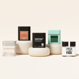 Customized Colored Flower Jar 3oz 4oz 6oz Clear Square Glass Jar Child-proof Glass Containers With Airtight Tamper Proof Lids