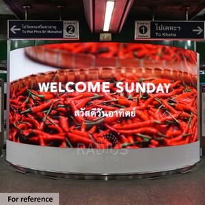 Outdoor Waterproof Curved LED Display Screen Cylinder Soft Screen P2.5 P3 P4 P5 Flexible LED Display Module Full Color