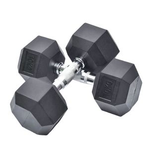 Wholesale Home and commercial weight lifting rubber HEX Steel dumbbell set kg lb