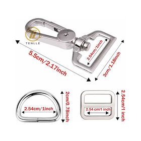 Swivel Lobster Clasps Clips Lanyard Snap Hook and Slide Buckles and Metal D Ring For Handbag Bags Cat Dog Cat Dog Collar Buckles