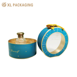 Perfume Ribbon Window Cylinder Box Skin Care Gift Perfume Paper Tube For Logo