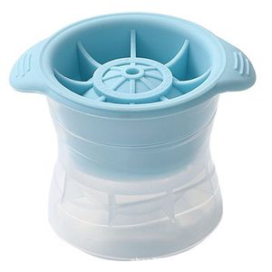 Blue Wholesale Hot Selling On Line free food grade silicone ice cube tray Easy Release green boll  grey ice cube mould with lid
