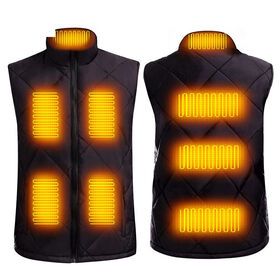 Outdoor hunting fishing LED lights Heated Vest for Men Women with Battery Pack USB Electric Heated Jacket Heated Clothing