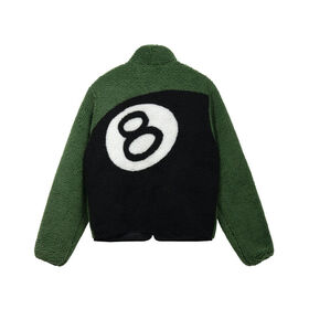 New Trending Design Top Manufacturer 8 Ball Sherpa Fleece Jacket Custom Logo Hot Selling Customized Jackets