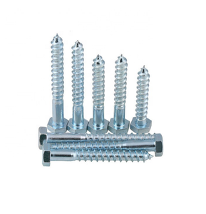 M5 M10 M12 M14 Grade 4.8 8.8 10.9 12.9 Carbon Steel Blue White Zinc Plated Hex Head Wood Screw DIN571 Stainless Steel Brass Inch