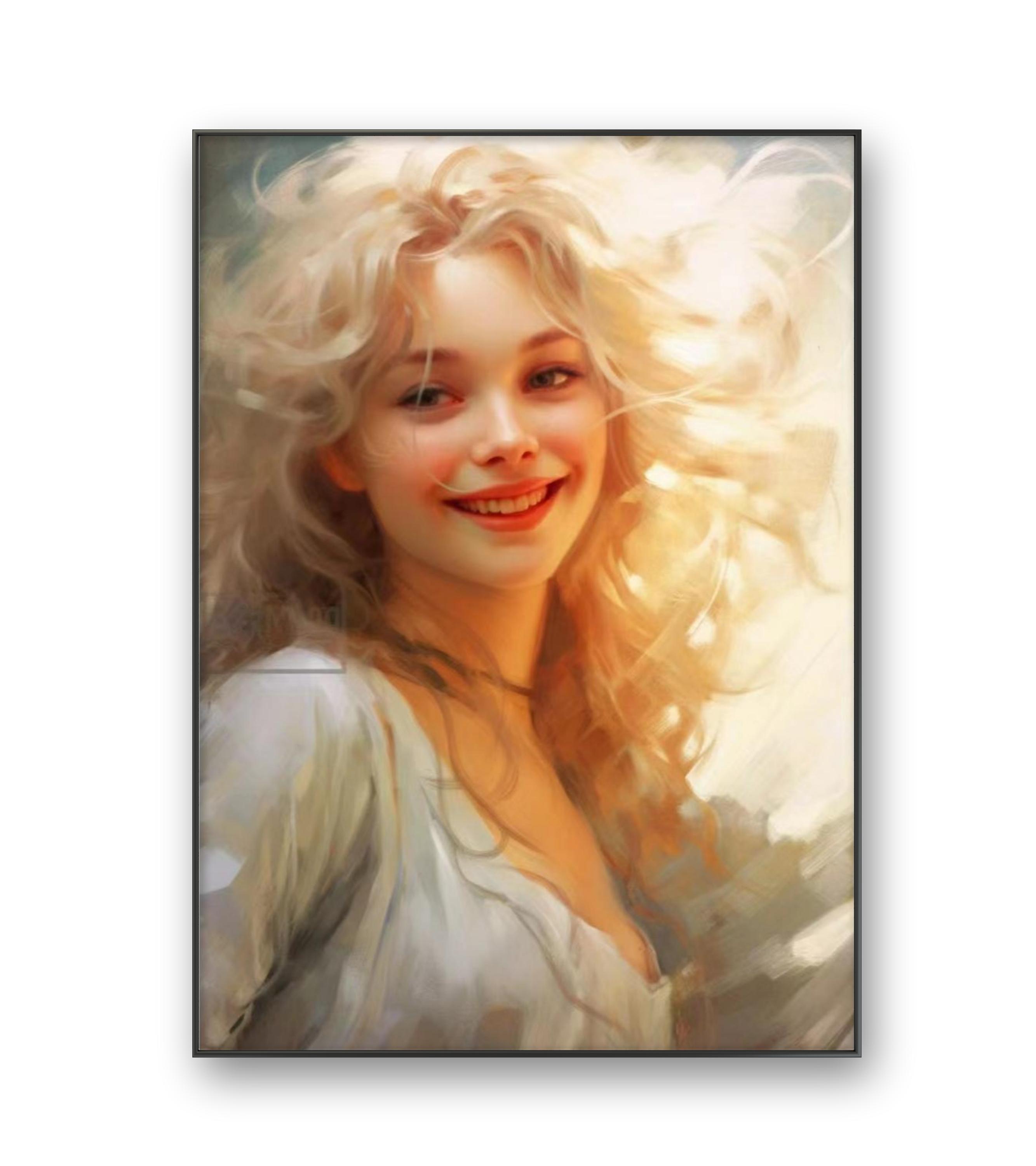 Shenzhen Number Two Crafts Co., Ltd. customized Charming Beauty Original figure portrait oil painting home decor wall painting