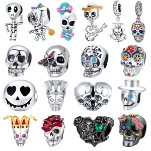 Wholesale various 925 silver Halloween Skull Collection personalized Charm pendant jewelry