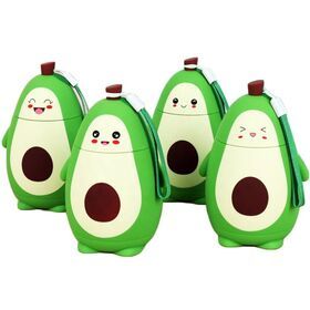 250ml kids school  cute kawaii avocado shape  Girls Children Women glass water bottles