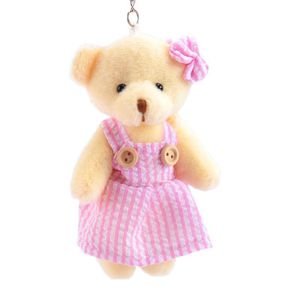 New Couple Teddy Bear Plush Keychains Toys Play House Toys Gift Plush Doll Bear Key Chain Wedding Decoration Stuffed Animal Toys