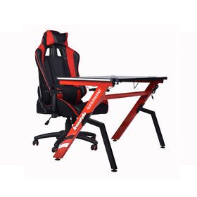 Design Luxury PC Gaming Table with RGB Light Wooden Gaming Desk