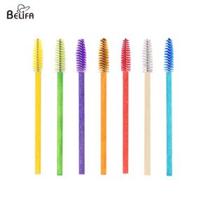 new arrival eco friendly wood wooden handle eyelash extension lash cleansing brush disposable mascara wands