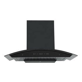 Black curved Glass cook Hood Electric Kitchen Range Hood Home appliance chimney Extractor