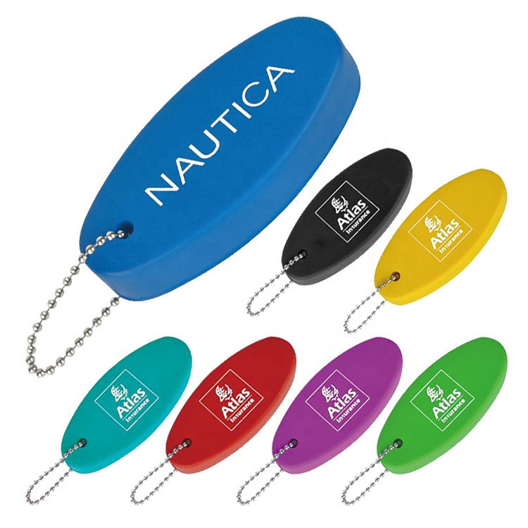 Changsha Mijia Trading Co., Ltd. Color PU buoy PU floating keychain advertising PU buoy silkscreen LOGO sailing company gift buoys keychain key chains keychains