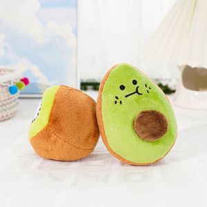 Interactive Pet Toys Squeaky Toys  pet accessories plush kiwi avocado Vocal pet toys for dog cat