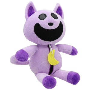 Scary Purple Cat Monster Smiling Animal Big Mouth Purple Cat Plush Toy
