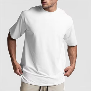 Custom High Quality Cotton Men Streetwear Gym men's t-shirt Plain Black Basic Sports T shirt for Men