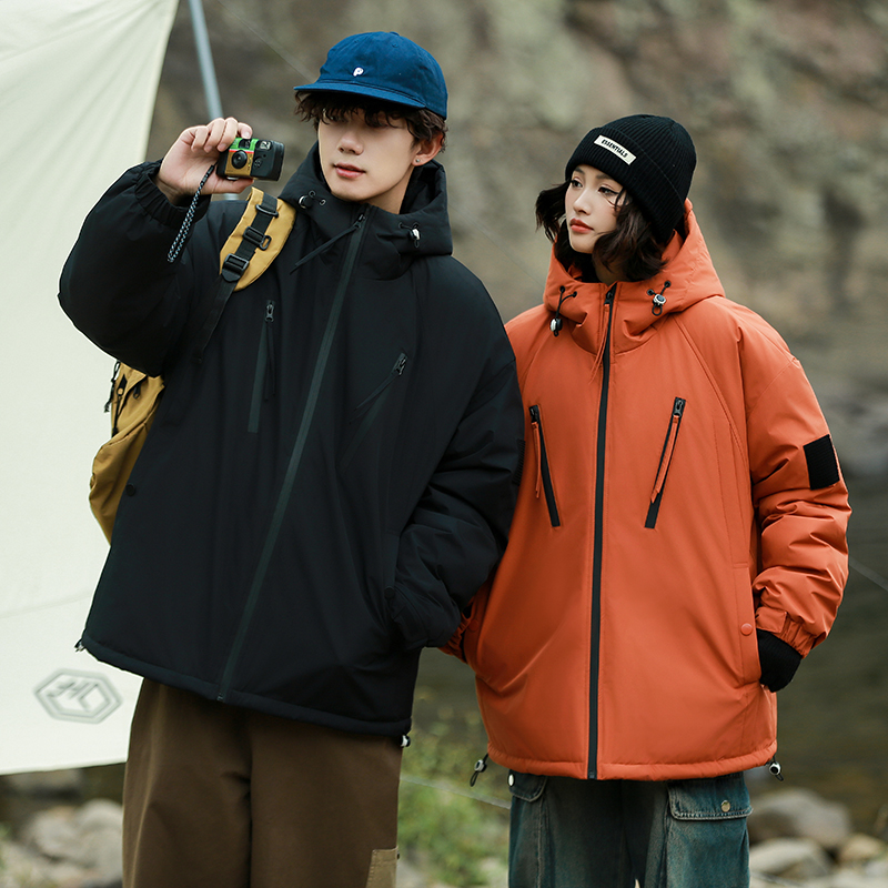 Young men's big pocket sports autumn and winter coat new trend men's clothes on all loose cargo casual spring and autumn jacket