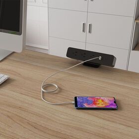 Office Desk Edge Mount Removable Cube Smart Usb Socket Power Strip with Fast Charge