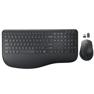 Low Price Factory Support Low MOQ OEM ODM BT USB Receiver Wireless Keyboard And Mouse Combo 2.4G Computer Keyboard Use Office