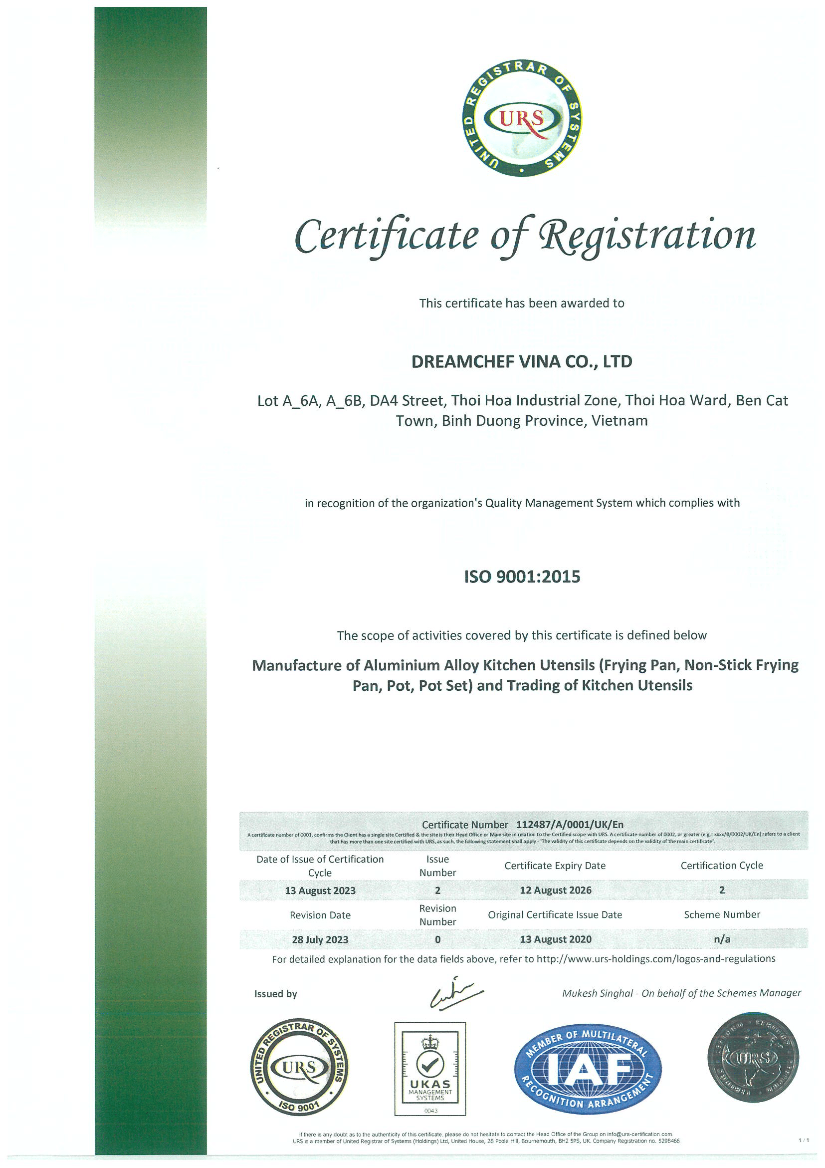 Dreamchef Vina Company Limited Frying Pans