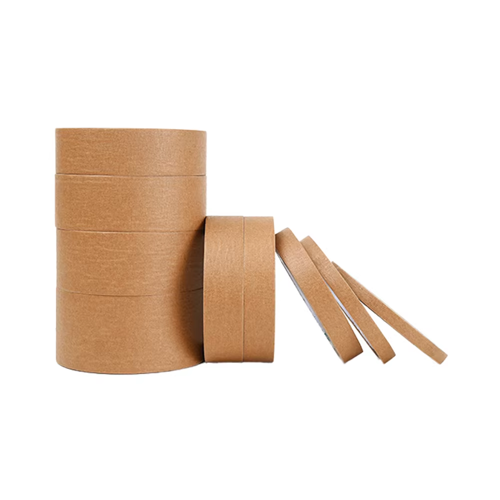 Brown Color Recyclable Spray Paint Masking Packing Idea DIY Decoration Crepe Paper Self Adhesive Tape