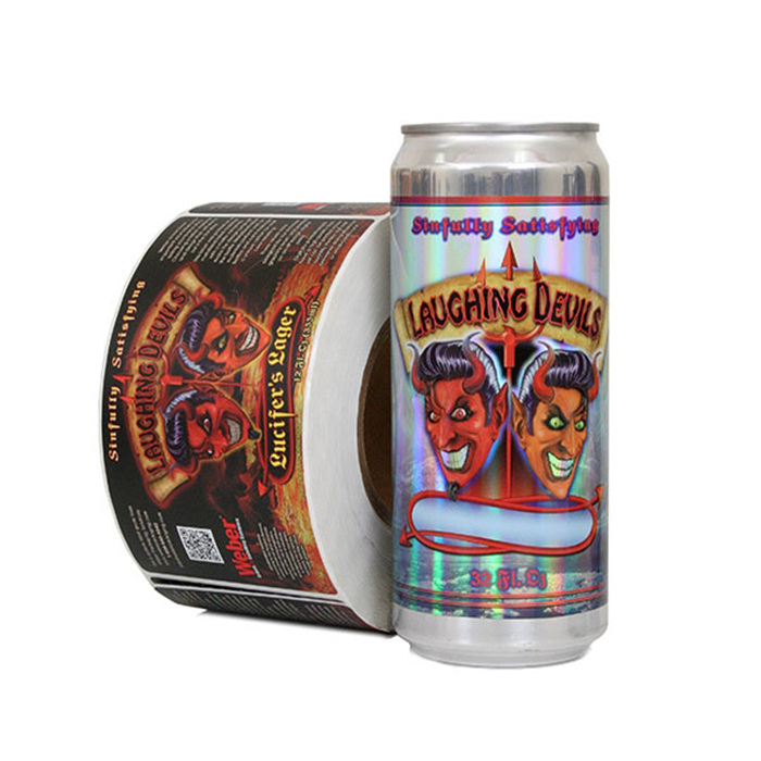 luxury premium quality custom waterproof beer can label large roll beer sticker printing