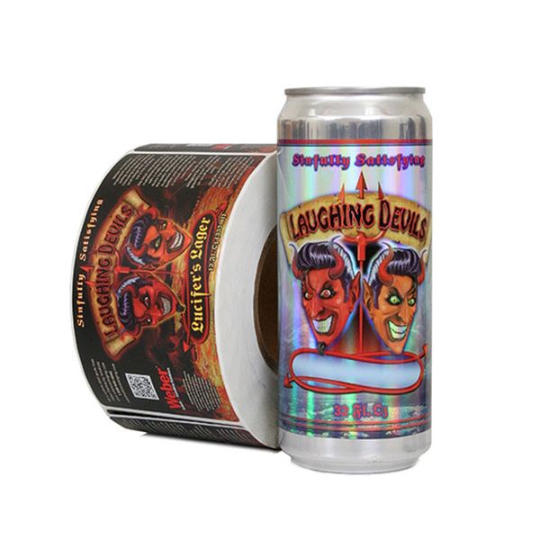 luxury premium quality custom waterproof beer can label large roll beer sticker printing