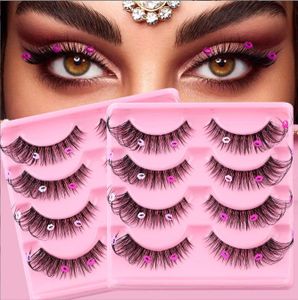 2024 Popular style handmade valentine's day black silk eyelashes with beautiful eyelash decoration