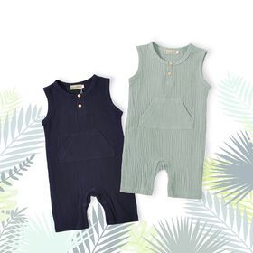 Muslin Baby Clothing Baby Bodysuit Sleeveless Romper Children Organic Cotton Jumpsuit Baby Clothes with Button Summer Casual