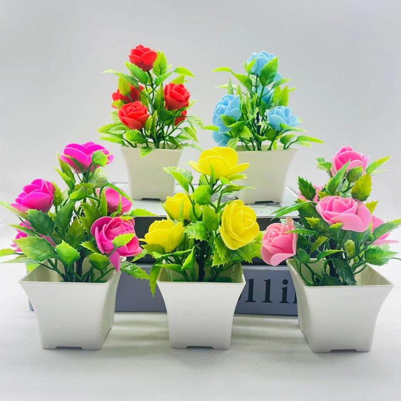 TECENT CHAMPION(SHANDONG) INDUSTRIAL AND TRADING CO.,LTD Artificial Rose Flower Plant Fake Roses for Crafts Home DIY Valentine's Day Wedding Bouquets