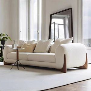 New Wooden Sofa Setsleather Sofa Combination Set Modern Interior Furniture Leather Modern Fabric Sectional Sofa