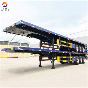Best Price High Quality 20FT/40FT 3 Axles  Container Semi Trailer Flatbed Trailer Flat Bed Semi Trailer for Sale