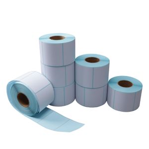 Factory Coated PVC Heat Sensitive  Thermal Label 60mm*55mm Adhesive Labels  Roll Direct Thermal Waterproof Thermal Labels