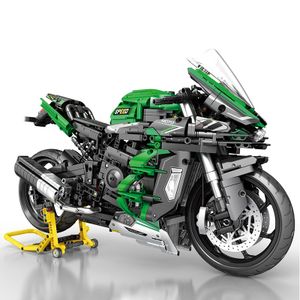 2088PCS Deep Reproduction Super Cool Motorcycle series 1/5 H2 SX SE Technology Building Blocks sets model Toys For Boys