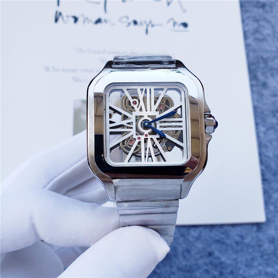 Designer Watch Mens Luxury 2024 New High Quality Gold Skeleton Men Hand-wind Mechanical Stainless Steel Brand Wristwatches
