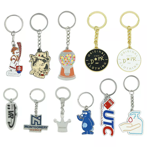 Factory Customization Multi-shape Metal Hard Enamel Key Chain Key Ring For Students