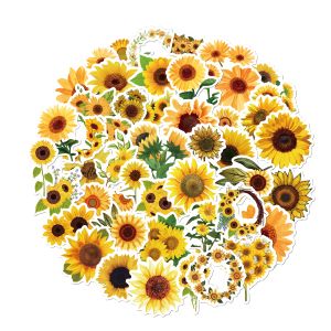 New Vinyl Sunflower Stickers Cute Waterproof Aesthetic Trendy Stickers for Teens,Girls,Perfect for Laptop Phone Skateboard